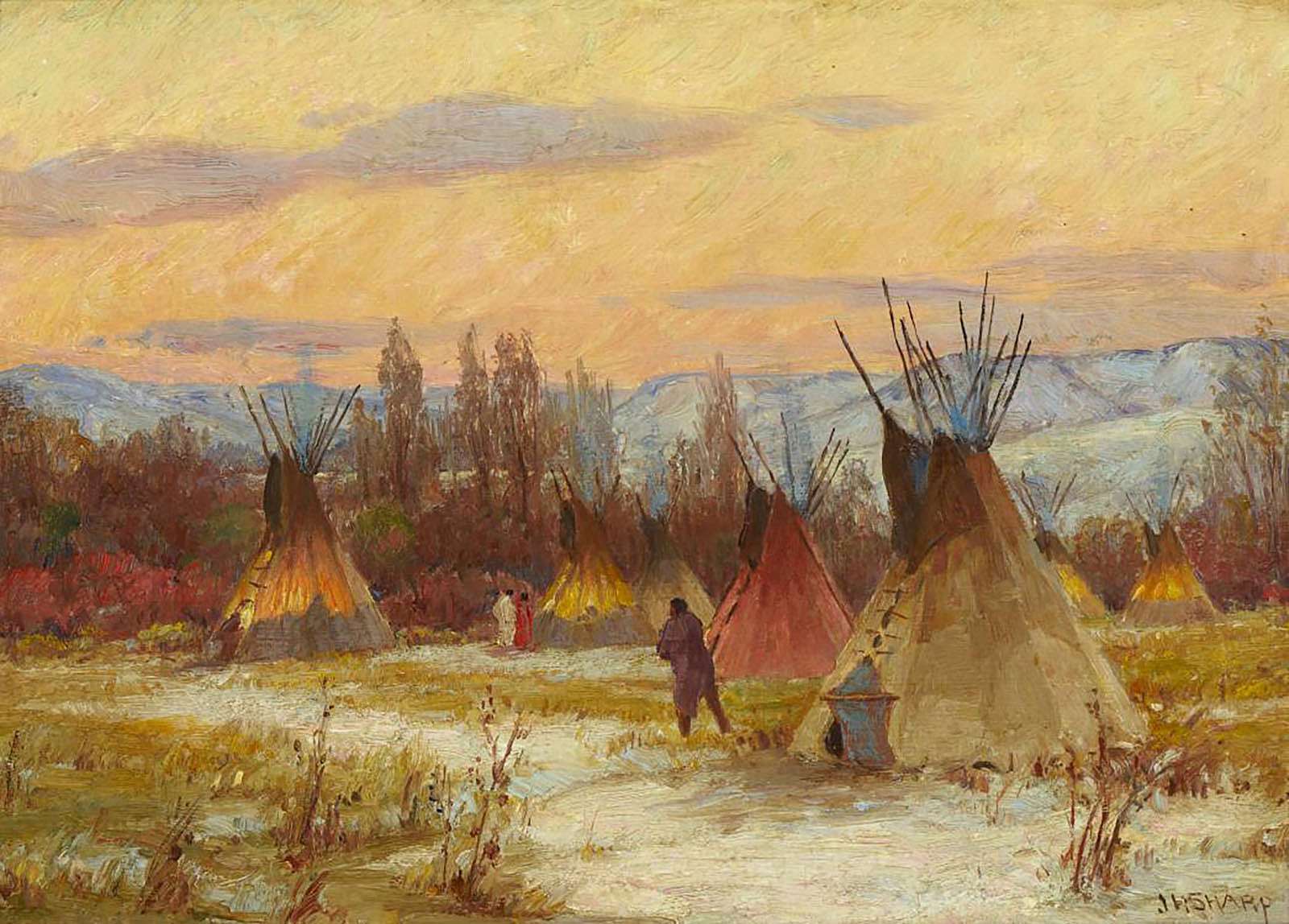 Crow Camp at Evening